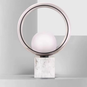 Đèn Bàn Trang Trí Đá Cẩm Thạch Hậu Hiện Đại Đèn Ngủ Phòng Ngủ