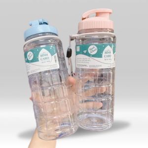 Bình Nước Caro 550ml/750ml/900ml Việt Nhật Bình Đựng Nước Thể Thao Có Quai Dù Treo 0097-8-9