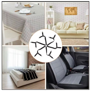 6ทาง สายรัดที่นอน สายรัดมุมเตียง ที่รัดผ้าปู ปรับได้12คลิป ไม้กางเขน คลิปกันลื่น