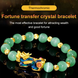 Pixiu Bracelet Natural Obsidian Stone Beads Bracelets For Women Men Good Luck Wristband Jewelry