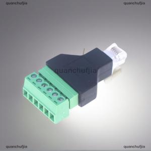 [COD] quanchufjia 1ชิ้นอะแดปเตอร์ CCTV อะแดปเตอร์เชื่อมต่ออีเธอร์เน็ตตัวผู้ปลั๊กกับสกรูขั้วต่อ6ขาพร้อมปลั๊กขั้วต่อ RJ12 6P6C