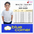 Blue Corner White Tshirt for Kids School White Tshirt Round Neck For Boys. 