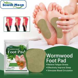 South Moon mugwort foot patch relieves body pressure improves blood circulation slimming and shaping foot care  Wormwood Foot Patch Heel Fatigue Pain Relieving Plaster Relieve Stress Detoxification Help Sleeping Body Health Detox Pad