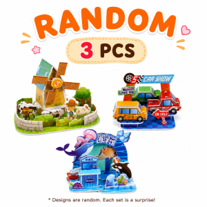 KOGGY Mini 6D Building Paper Puzzle DIY Art & Craft Creative Play Educational Toy Kids Early Learning 3D Mini House Building Model