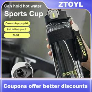 【ZTOYL】 1200ml Liter Large Capacity Sports Water Bottle Leak Proof Scald Proof Plastic Cup Drinking Outdoor Travel Portable Fitness Jugs