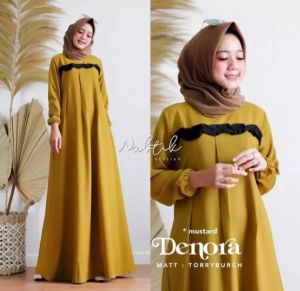 BAJU GAMIS DENORA DRESS M L XL
