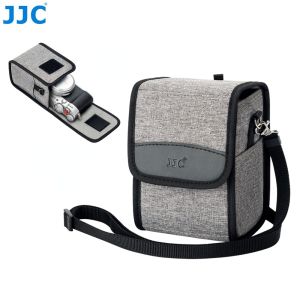 JJC Camera Traval Pouch Bag Protector Case For Sony a6000 a6100 a6300 a6400 a6500 a6600+Sont E PZ 16-50mm f/3.5-5.6 OSS LensCanon EOS M M5 M10 M50+EF-M 22mm f/2 STM LensFujifilm X100VI X100V X100F X100S X100T X100 Ricoh GR III GR IIIx