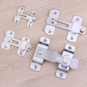 Ginca Door Lock Guard Latch Bolt 90 180 Degree Stainless Steel Toggle Latch Sliding barn Door Lock Black Iron Right Angle barn Lock