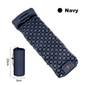World Aifei Mall Outdoor Camping Inflatable Mattress Ultralight Air Mat with Built-in Pump Hiking Sleeping Pad Pillow