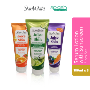 SkinWhite Brightening Serum Lotion with Sunscreen Assorted 180ml - Set of 3
