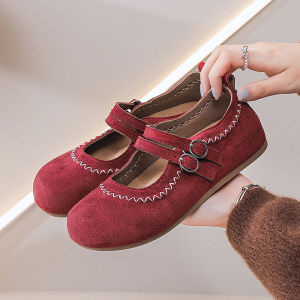 Free Shipping Retro-Style WomenS Flat Shoes With Hidden Heel 2026 Spring/Autumn New Collection Fashionable And Versatile Lightweight Suitable For Mothers