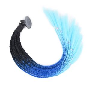 XUNJIE Dirty Braids Gradient Ponytail Helmet Pigtail With Sucker Helmet Pigtail Ponytail Heat Resistant Motorcycle Helmets Braids Helmet Pigtails Motorcycle Helmet Ponytail Helmet Pigtails Braid