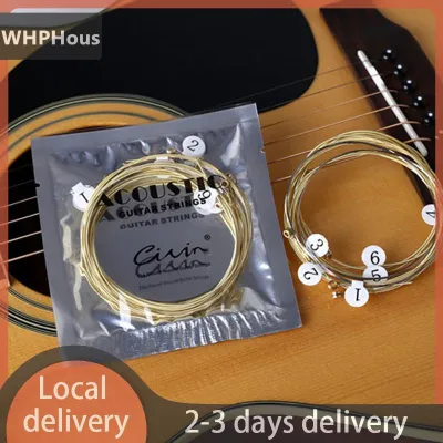 [COD] WHPHous Ship within 24 hours 1 Set 6 pcs Practice Nickel Plated Steel Guitar String For Acoustic Guitar