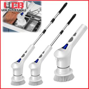 UEB Household Cleaning Brush 2 Speed Portable Power Shower Brush with Adjustable Extension Handle for Bathroom Car Floor