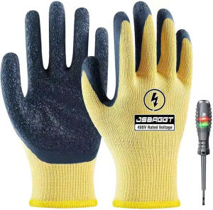 Găng tay cách điện hạ thế 400V GOLDTECH chống giật điện bảo hộ an toàn cho thợ điện