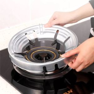 9 & 8 Holes Black Stainless Iron Gas Stove Fire Wind Proof Energy Saver Cover Windproof Shield 煤气节能罩