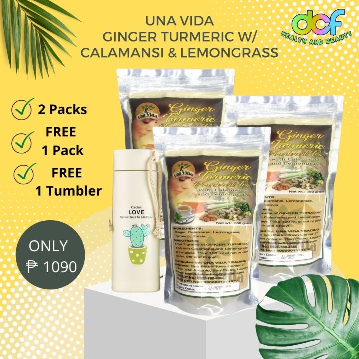 3 Una Vida Ginger Turmeric + 1 TUMBLER Lazada PH