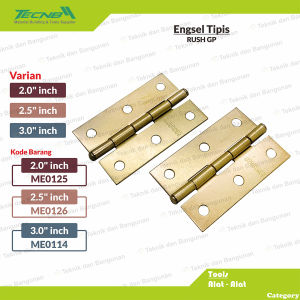 Engsel Plat Tipis Kuning 2" 2.5" dan 3" Rush Golden Plates Iron Hinges