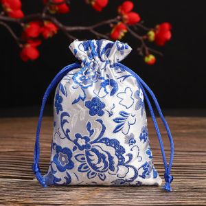 LOVWK Candy Favour Gift Party Drawstring Embroidered Pouch Jewelry Packaging Bag Storage Bag Satin