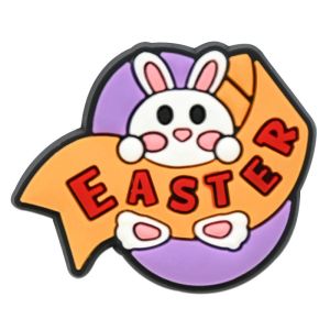 Charm jibbitz sticker 2D gắn dép cross mẫu C60 thỏ