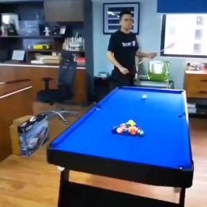UrbanSpace SG- Billiards Billiards Table Folding Wooden Billiards Table Standard American Snooker Table Children Family Entertainment