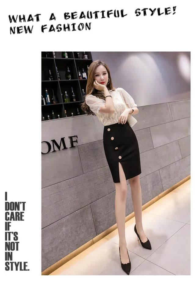 Summer Women High Waist A-line Skirt Fashion OL Formal Office