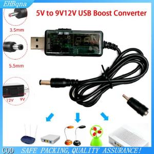 COD Usb Boost chuyển đổi DC 5V đến 9V 12V USB Step-Up chuyển đổi cáp + 3.5x1.35mm connecter cho cung cấp điện Sạc chuyển đổi điện