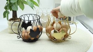 Quivlox Kitchen Storage Rack Egg Fruit Basket Candy Display Coffee Bar Home Counter Rak Dapur