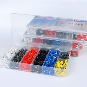 1250Pcs Electric Wire Conector Crimp Connectors Wire Ferrule Terminal Connector Cable Terminals End Crimps Insulated Assortment