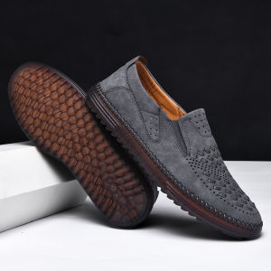 Import Kulit  Sepatu Pantofel Pria Formal Kerja Kantor Casual Loafer Slip On Lentur Ringan Handmade Kekinian Keren 403