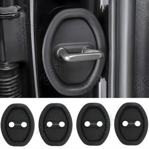 4PCS Car Door Lock Silicone Cover Protector Pad for Shock Absorber Noise Reduction Anti-collision Automotive Accessories