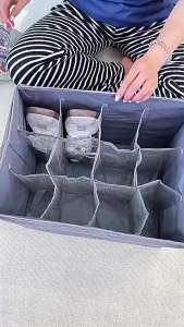 [Free Shipping] Covered Transparent Shoe Multifunctional Storage With Compartments For Clothes And Miscellaneous Items Shoe Storage
