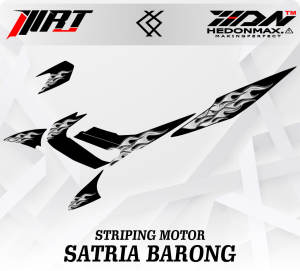 Striping Satria FU 150 - Stiker Satria Barong Api Vol 1 (Sudah Terpotong)