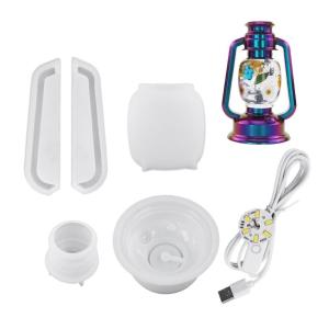 Epoxy Bộ khuôn Đèn Bàn nhựa thông khuôn silicon tái sử dụng Khuôn Silicone kết cấu thích hợp cho crafting ánh sáng