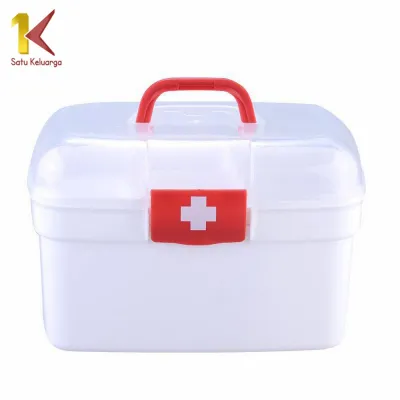 Satu Keluarga Kotak P3K First Aid C832 Medicine Box Organizer Kotak Penyimpanan Obat / Kotak Obat