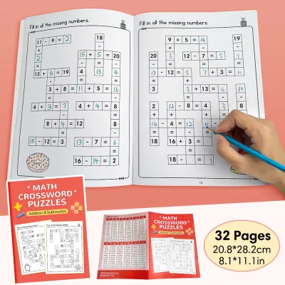 0-20 Number Line Math Workbook Primary Kindergarten Practice Arithmetic Arithmetic Numbers Addition Subtraction Exercise Mathematics Book Add and Subtract Activity Worksheets