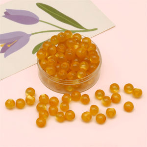 10pcs 10mm Resin Imitation Cat Eye Oblique Hole Round Beads For Handmade Bracelet Necklace Earring Keychain DIY Craft Jewelry Making