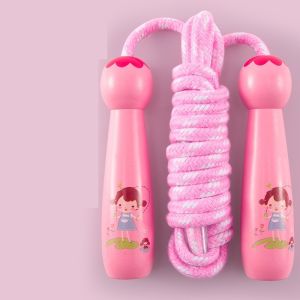 Dây nhảy thể dục nhiều màu hoạt hình cho bé dây nhảy giảm cân nhiều màu Dây Nhảy Cán Gỗ