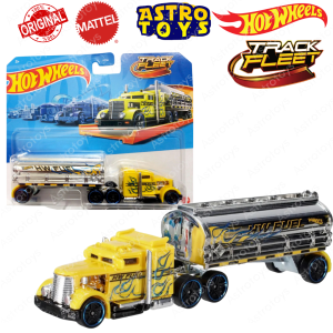 Hot Wheels Truck Tangki Fuel and Fire Track Fleet / Mainan Anak Diecast Metal Mobil Truk Hotwheels