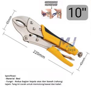 MAXSUPE Tang Jepit Buaya Bengkok 10" TANG JEPIT GG KARET