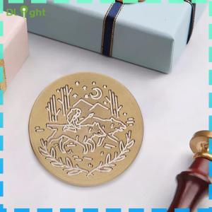 【New Arrival】 DIY Wax Grain Seal Head Multipurpose Round Art Seal Head Ornamental Wax Seal Stamp Head Craft Supplies Envelope Decorative for Packaging Scrapbooking