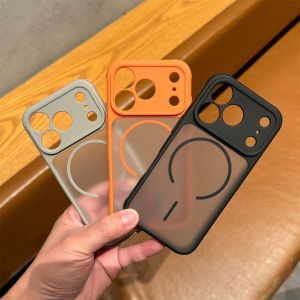 Translucent Matte Original Phone Case For iPhone 17 Air 16 15 14 13 12 11 Pro Max Plus For Magsafe Magnetic Shockproof Cover