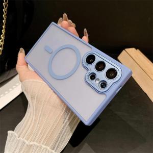 Luxury Translucent Case For Samsung Galaxy S26 S25 S24 S23 Ultra Plus FE Magnetic Wireless Charge Armor Shockproof Cover