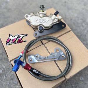 ปั้มนิชชิน 2 พอต+ขาจับปั้ม มิเนียม+สายเบรคSwitแท้ ใส่เวฟ100/125r-s-บังลม/110i/125i ปลาวาฬ-led/โซนิค-แดช