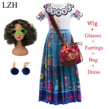 Disney Encanto Mirabel Dress Costume For Girls Ages 3 Up Outfit Fits Children Sizes 4 6 X
