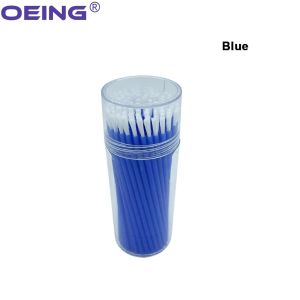 OEING 100PCS/Bottle Dental Micro Brushes Bendable Long Shank Applicators Brush Dentistry Makeup Cleaner Tool