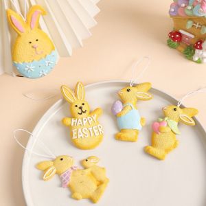 YUDESHUI Nhựa  dây chuyền thỏ treo Màu vàng Thỏ Tượng treo  Đồ trang trí thỏ Phục Sinh Trang trí lễ Phục sinh