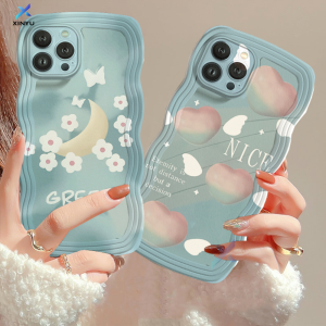 (Lokal Ready) Xinyu Casing hp Realme C53 C51 C55 C33 C35 C31 C30 C30s C21Y C25Y Realme C11 2021 C20 C15 C25 C17 C12 C3 Realme 10 9i 8i 7 Pro Realme 5 Pro 5i 5S 6i Narzo 50A Prime Peach Heart dan Flower Moon Wavy Edge Soft Case