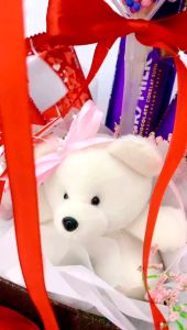 Bucket Balon Bunga Snack, Snack Anak, Aksesori Pesta Anak, dan Boneka Beruang Custom