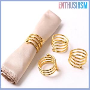 【Enthusiasm】🌟🌟【Hot Sale】🎈 1PC Creative Metal Napkin Ring Button Ring Napkin Western Buckle Napkin Ring